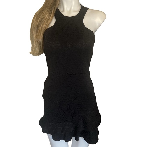 Parker Summer Black Sleeveless Dress Ruffle Skirt Size Small Preppy - Picture 1 of 13